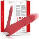 Intense Juni Vibratore con Movimento Su e Giù 10 Vibrazioni Rosso