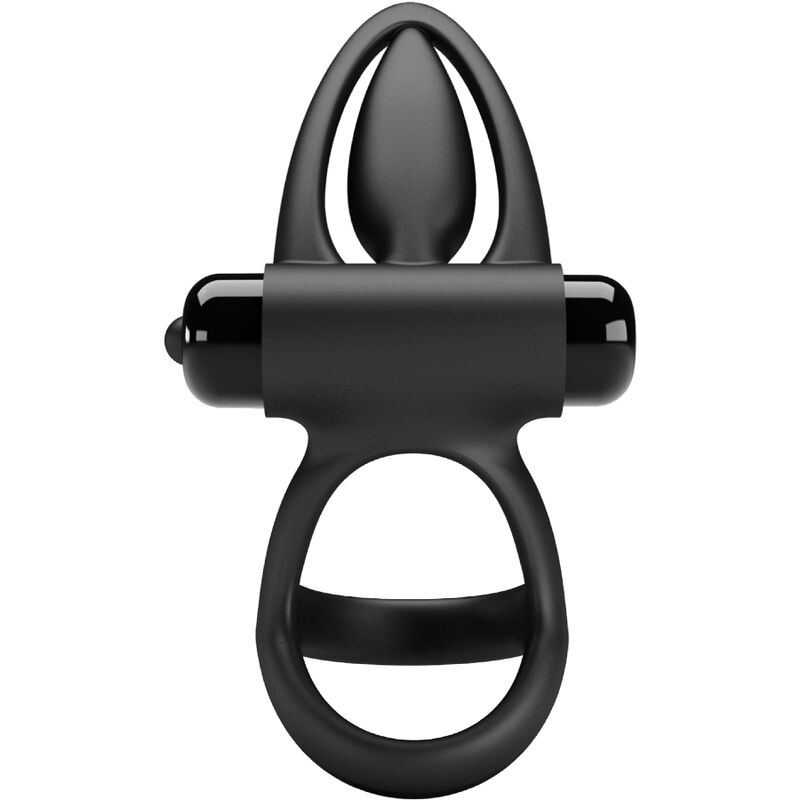 Pretty Love Anello Vibrante con Setole e Delfino Nero – immagine 4