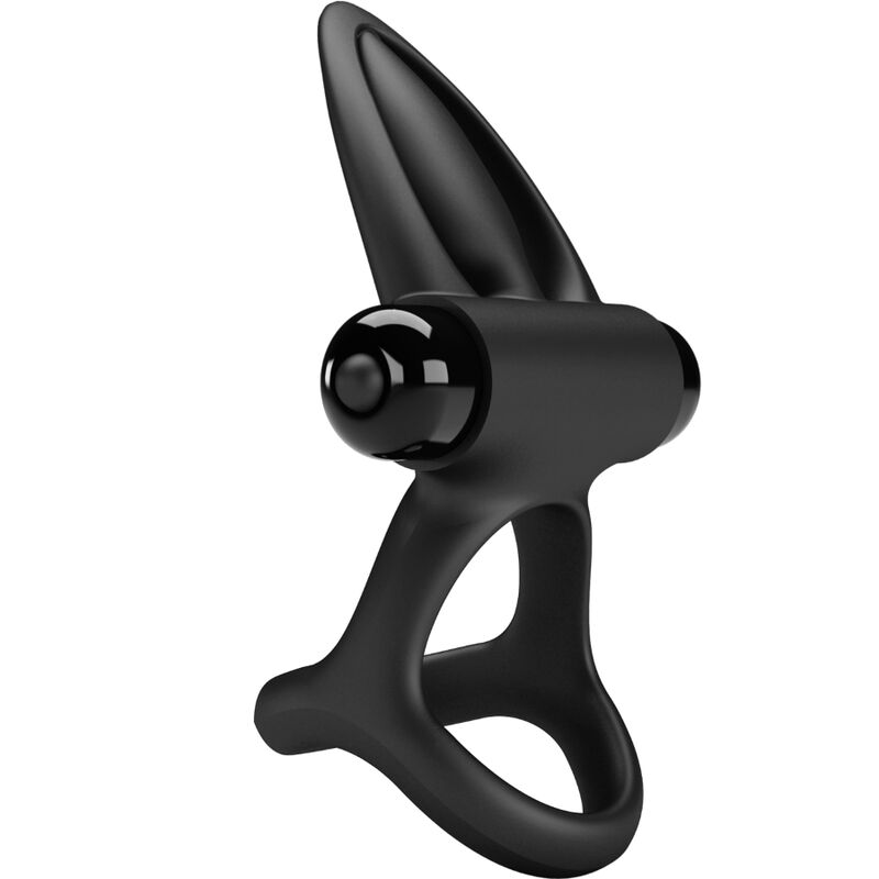 Pretty Love Anello Vibrante con Setole e Delfino Nero – immagine 3
