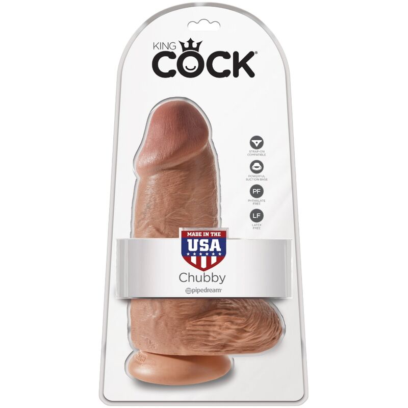 King Cock Chubby Dildo Realistico Spesso 23 cm Caramello – immagine 6