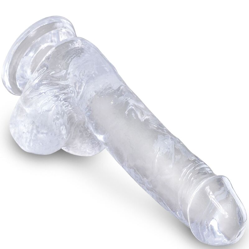 King Cock Clear Dildo con Testicoli 13,5 cm Trasparente – immagine 3