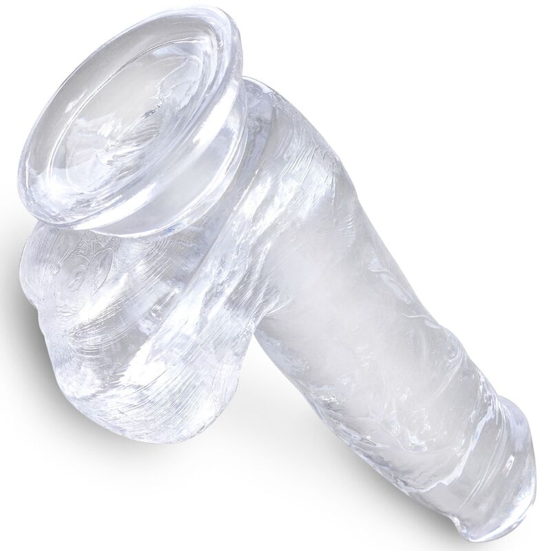 King Cock Clear Dildo con Testicoli 13,5 cm Trasparente – immagine 4