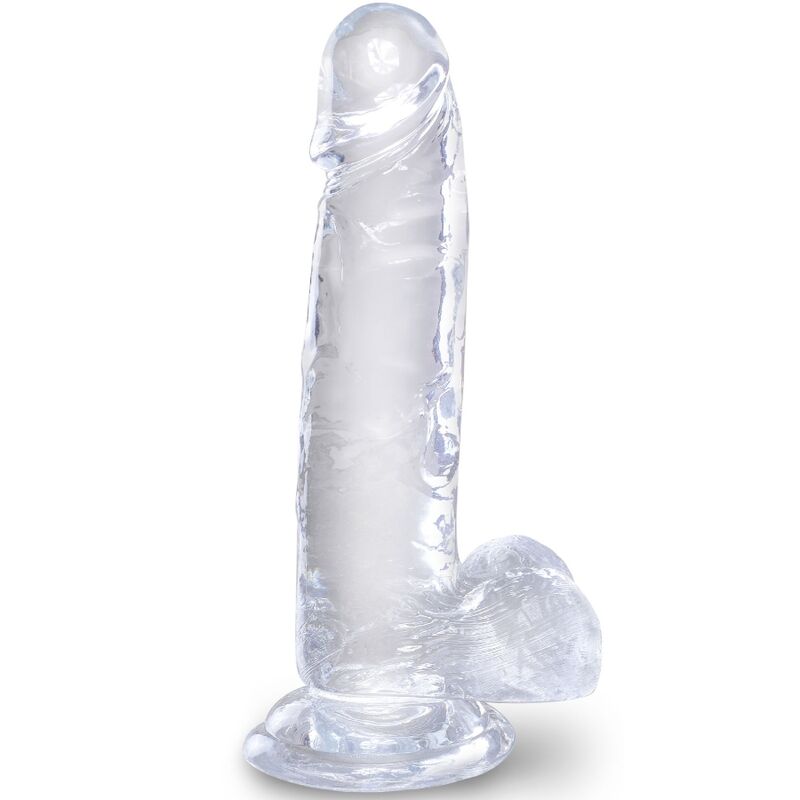 King Cock Clear Dildo con Testicoli 15,2 cm Trasparente