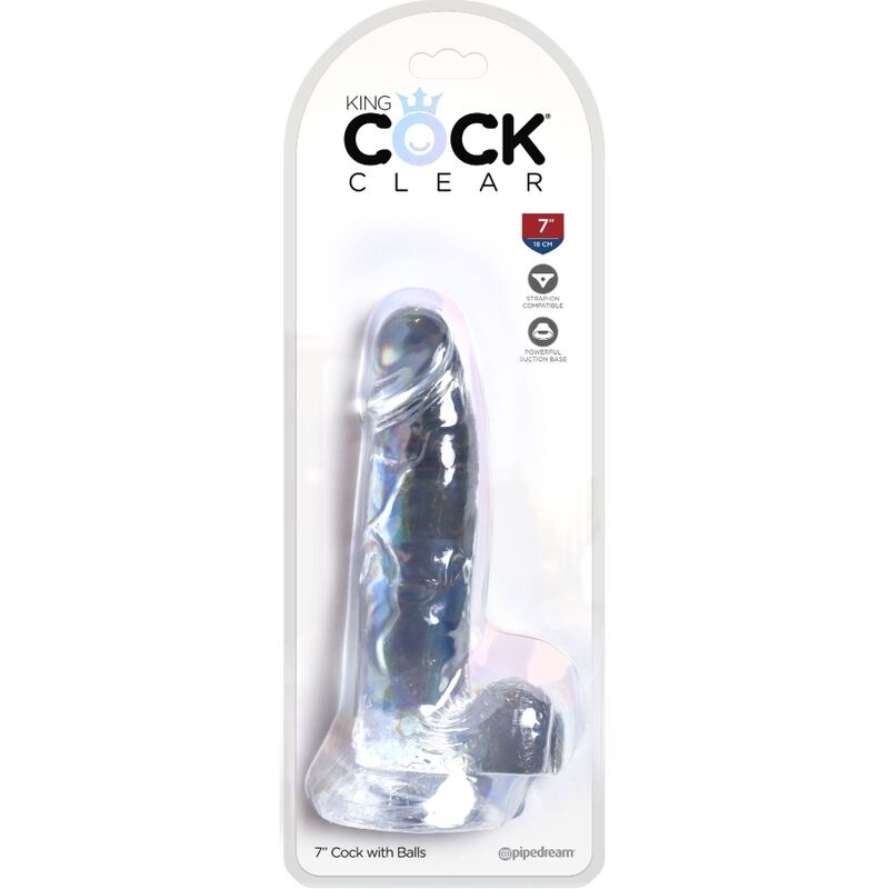 King Cock Clear Dildo con Testicoli 15,2 cm Trasparente – immagine 5