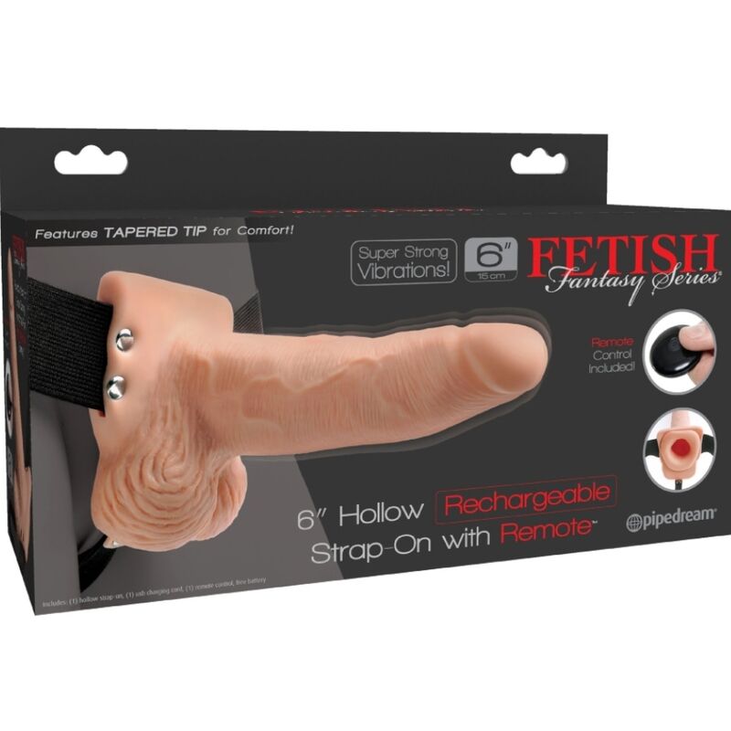 Fetish Fantasy Strap-On Cavo Realistico Vibrante Ricaricabile con Telecomando 15 cm