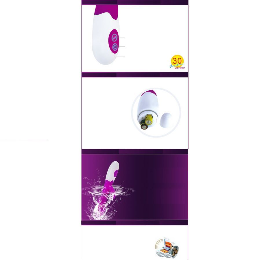 Pretty Love Snappy Vibratore con Stimolatore Clitoride 30 Funzioni Lilla e Bianco – immagine 4