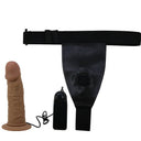 Pretty Love Slip Strap-On con Dildo Vibrante in Silicone Marmorizzato Marrone – immagine 5
