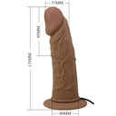 Pretty Love Slip Strap-On con Dildo Vibrante in Silicone Marmorizzato Marrone – immagine 7