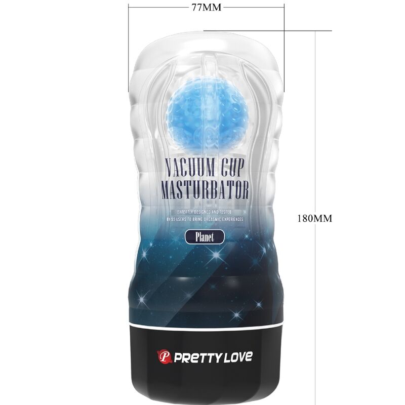 Pretty Love Planet Masturbatore con Sfere Rotanti Blu – immagine 4