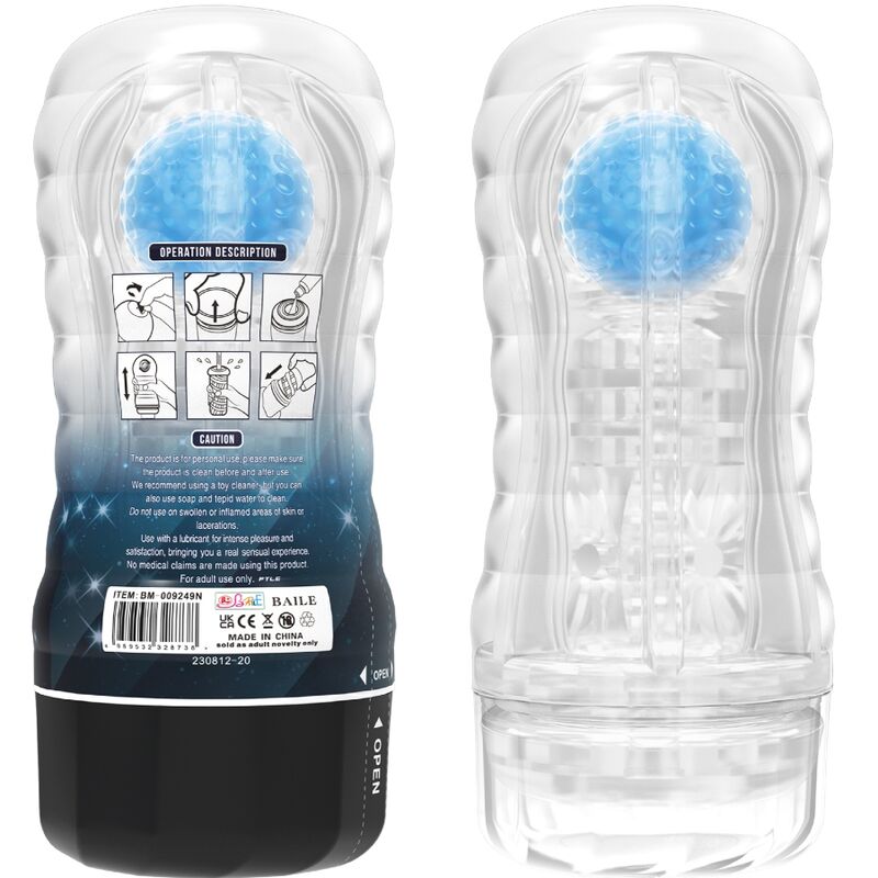 Pretty Love Planet Masturbatore con Sfere Rotanti Blu – immagine 2