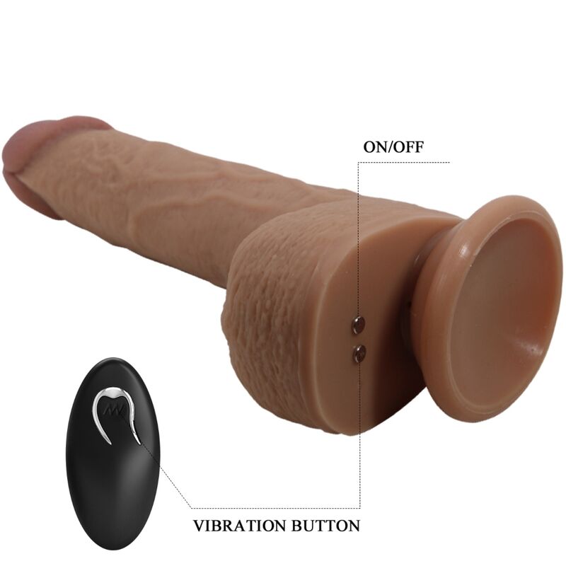 Pretty Love Tommy Vibratore Realistico con Spinta e Ventosa 22,5 cm – immagine 6