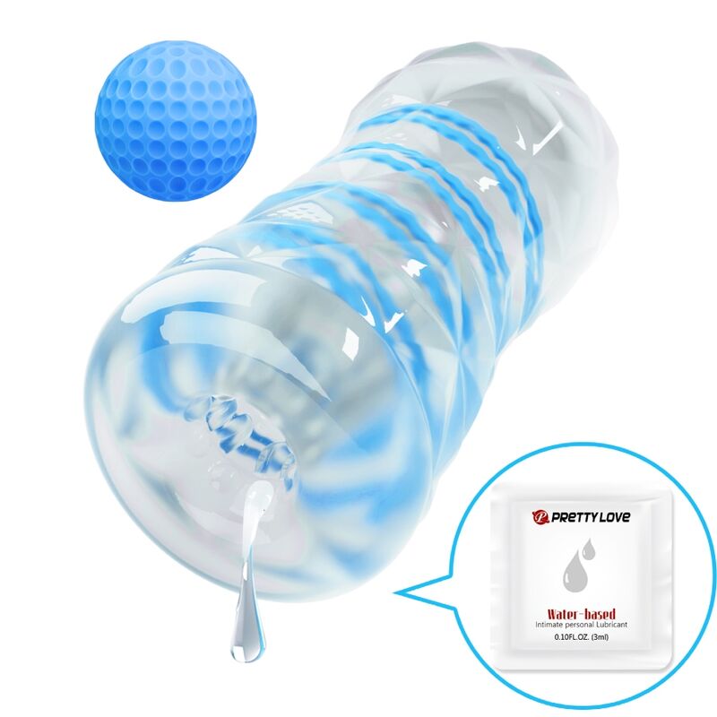 Pretty Love Mini Masturbatore con Spirale Rotante Blu