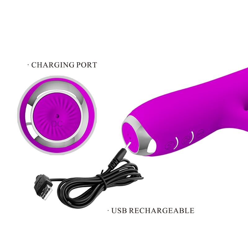 Pretty Love Rachel Vibratore con Lingua e Ventosa Viola – immagine 8
