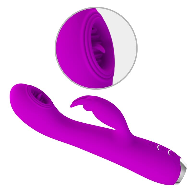 Pretty Love Rachel Vibratore con Lingua e Ventosa Viola – immagine 4
