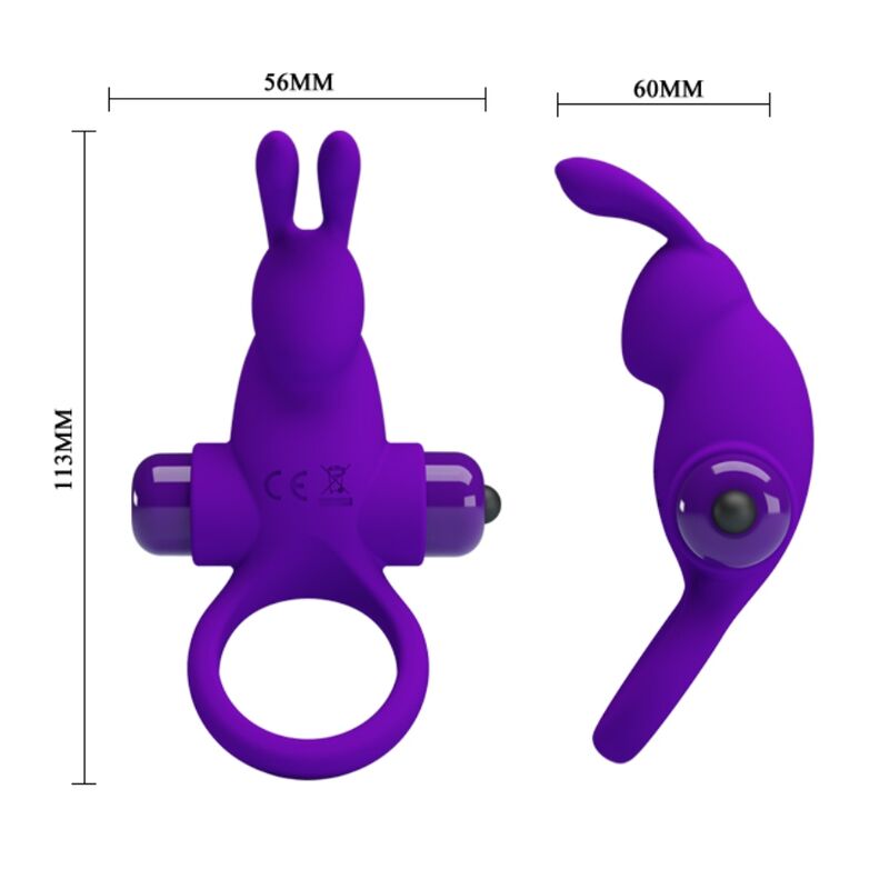 Pretty Love Anello Vibrante Coniglietto I Viola – immagine 6