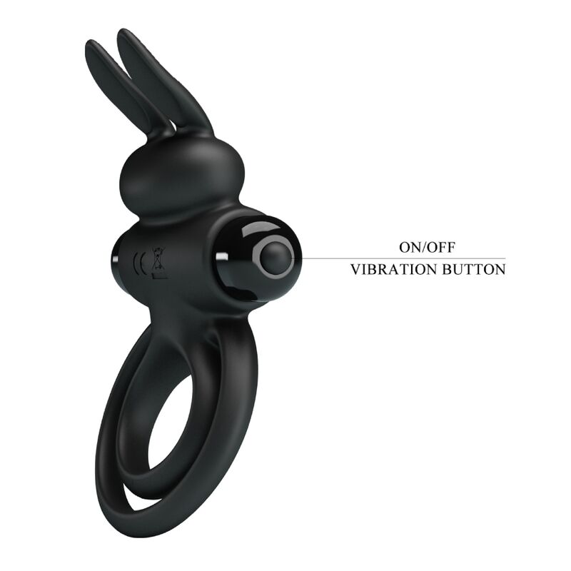 Pretty Love Anello Vibrante III Coniglietto Nero – immagine 7
