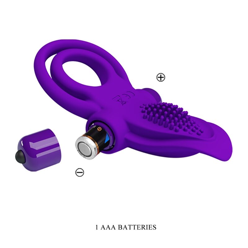 Pretty Love Anello Vibrante in Silicone Viola 10 Funzioni – immagine 8