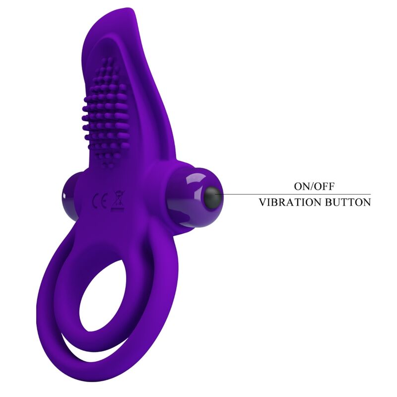 Pretty Love Anello Vibrante in Silicone Viola 10 Funzioni – immagine 7
