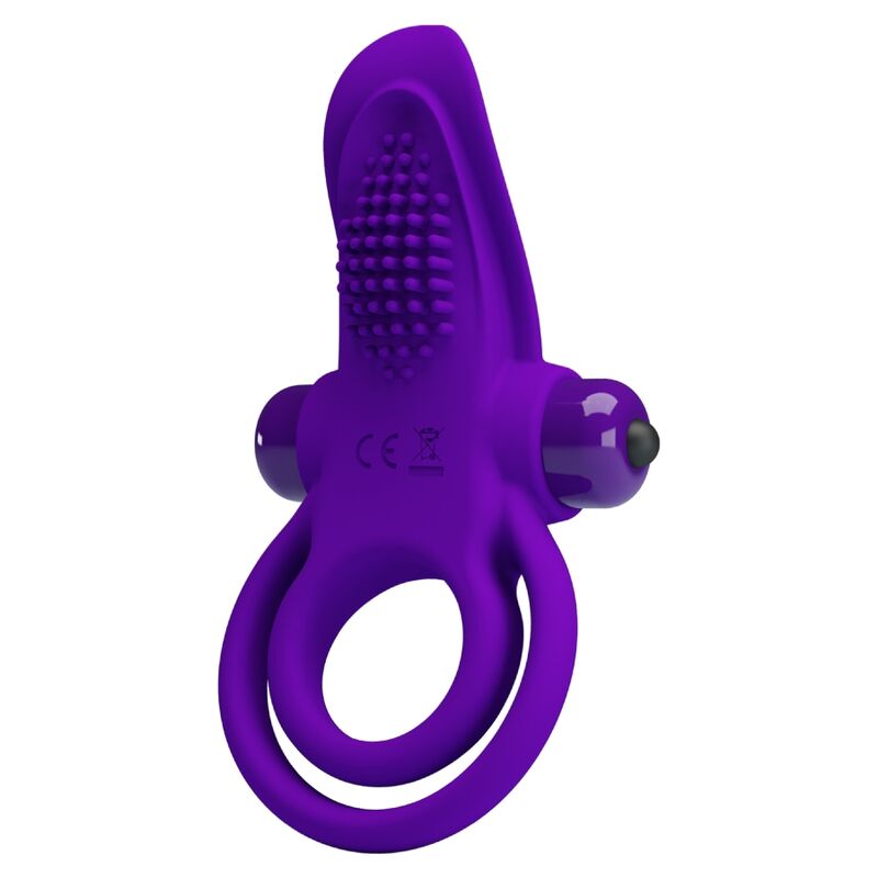 Pretty Love Anello Vibrante in Silicone Viola 10 Funzioni – immagine 4
