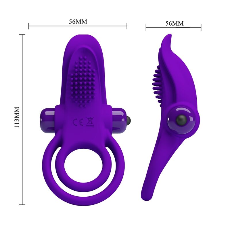 Pretty Love Anello Vibrante in Silicone Viola 10 Funzioni – immagine 6