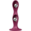 Satisfyer Double Ball-R dildo in silicone con sfere appesantite granato – foto 2