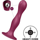 Satisfyer Double Ball-R dildo in silicone con sfere appesantite granato – foto 3