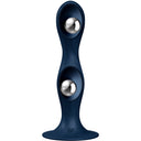 Satisfyer Double Ball-R dildo in silicone con sfere appesantite blu – foto 2