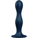 Satisfyer Double Ball-R dildo in silicone con sfere appesantite blu