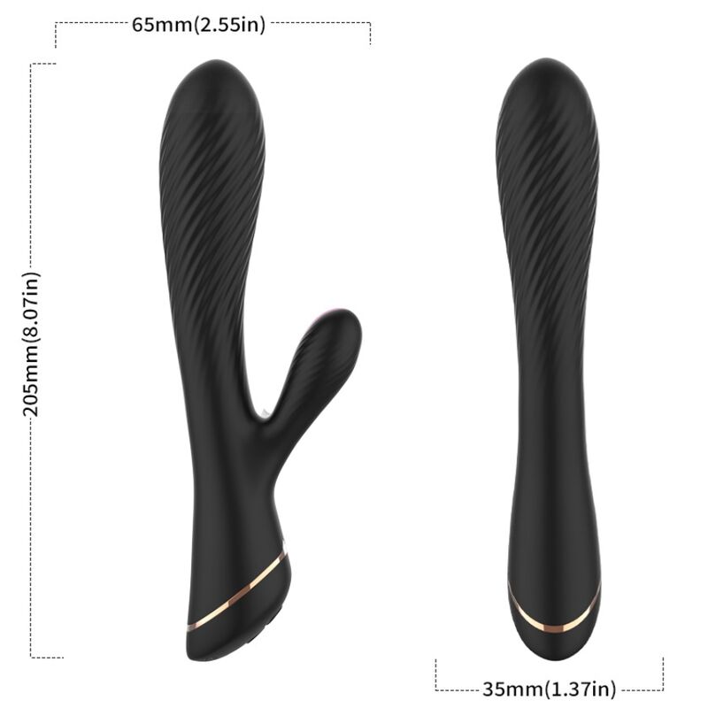 Armony Vibratore Rabbit Slim con Collo Flessibile Nero – immagine 3