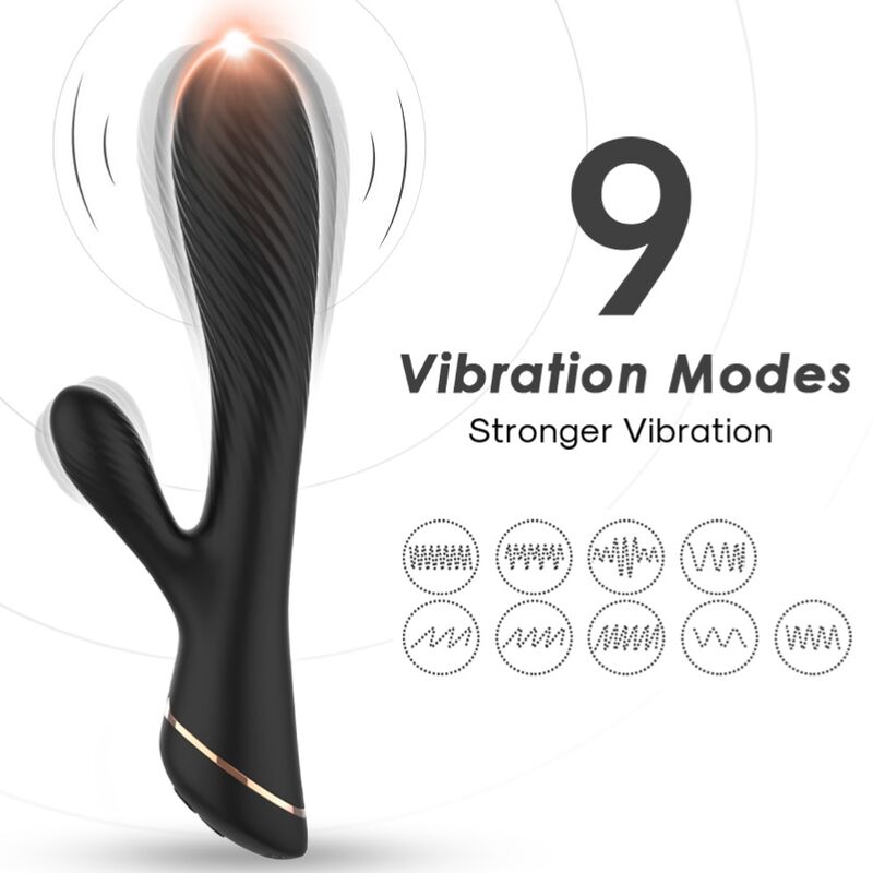 Armony Vibratore Rabbit Slim con Collo Flessibile Nero