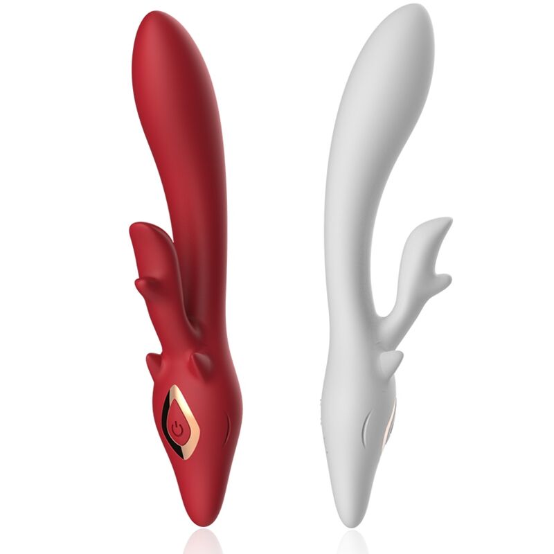 Armony Elk Vibratore Rabbit Rotante Curvo Rosso – immagine 4