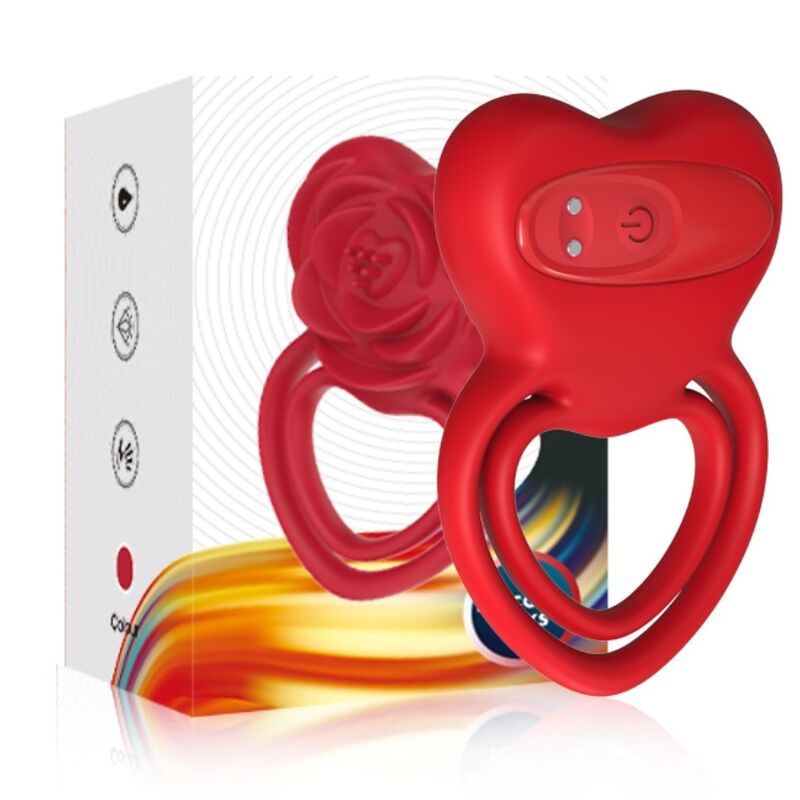 Armony Doppio Anello Vibrante a Cuore Rosso – immagine 5