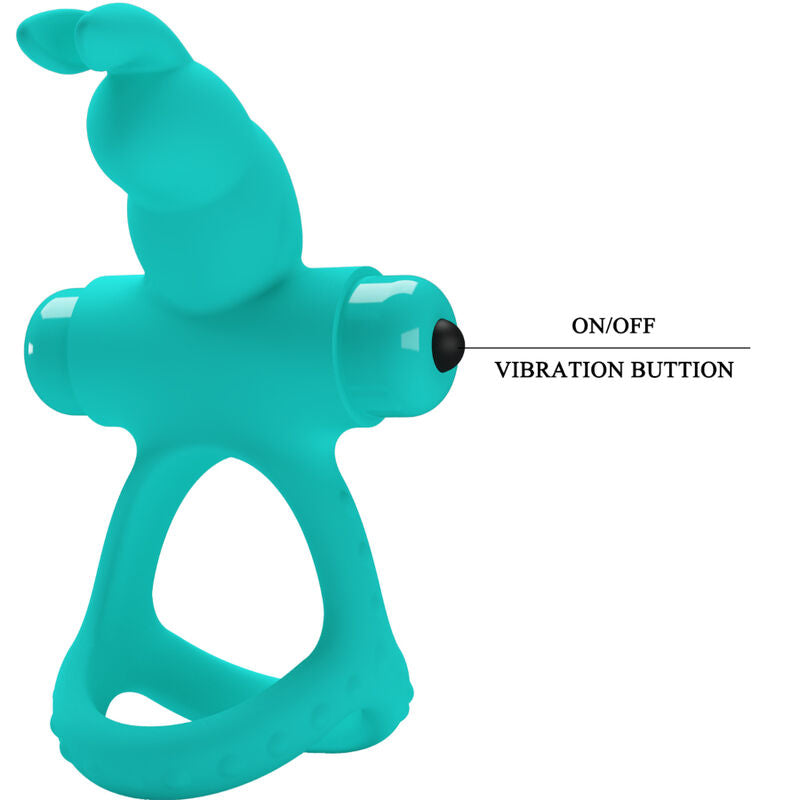 Pretty Love Figgy Doppio Anello Vibrante Coniglietto Verde – immagine 6
