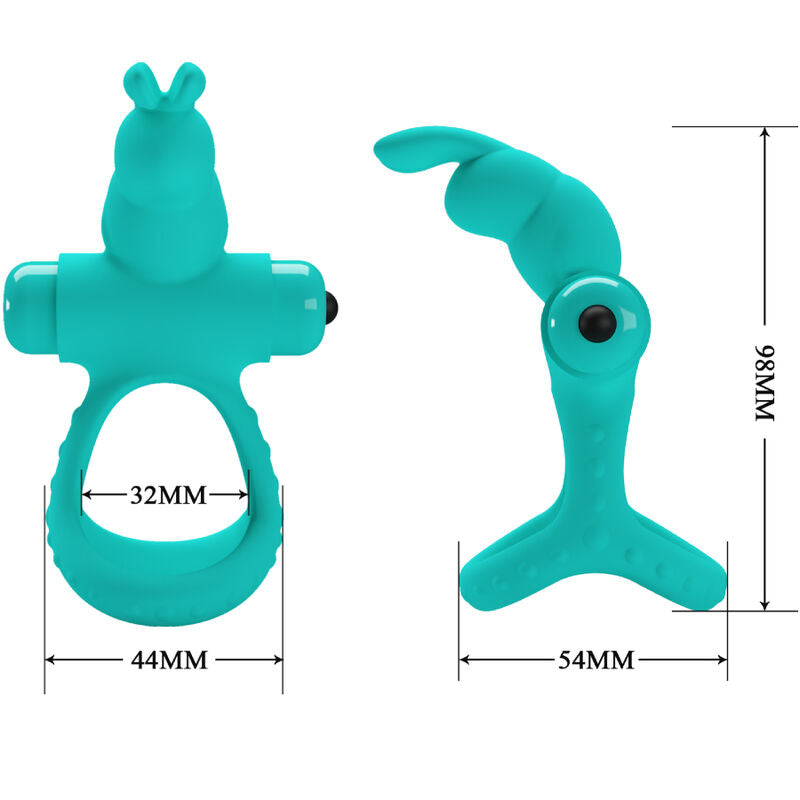 Pretty Love Figgy Doppio Anello Vibrante Coniglietto Verde – immagine 4