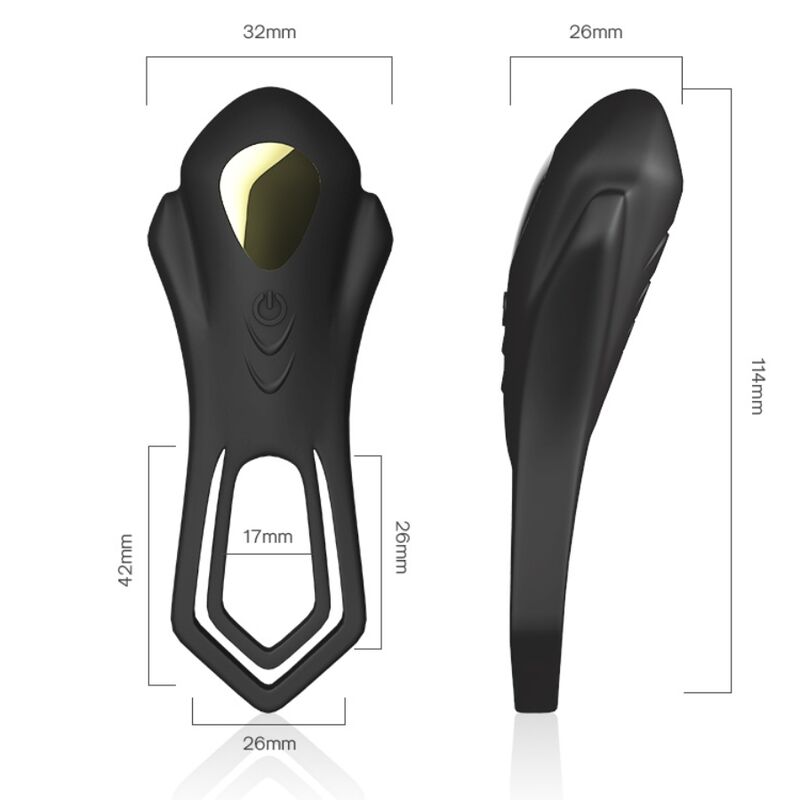 Armony Roadster Doppio Anello Vibrante con Telecomando Nero – immagine 3