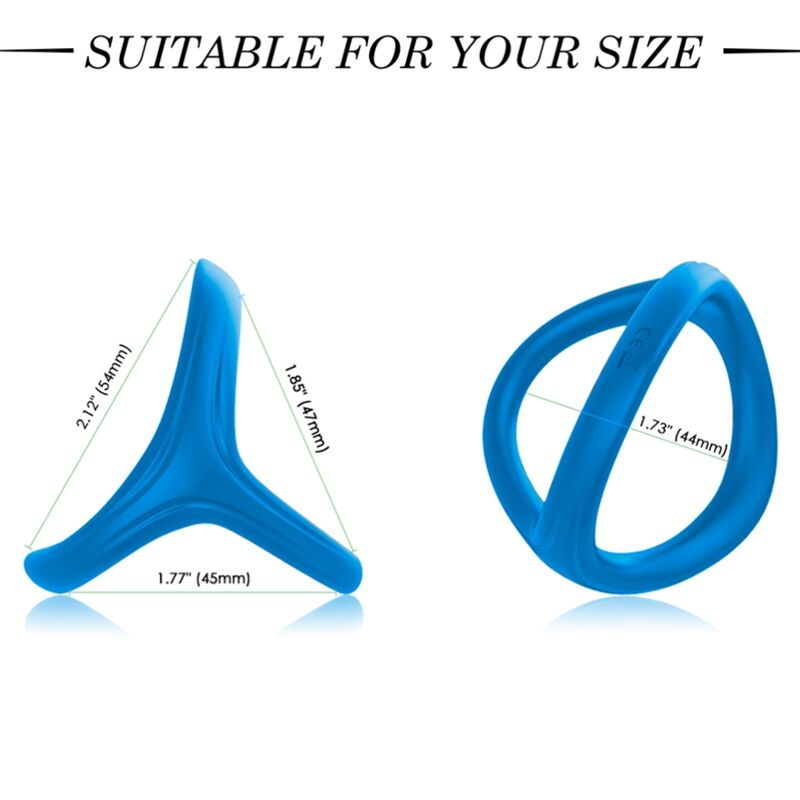 Armony Tresor Anello Triplo in Silicone Blu – immagine 2