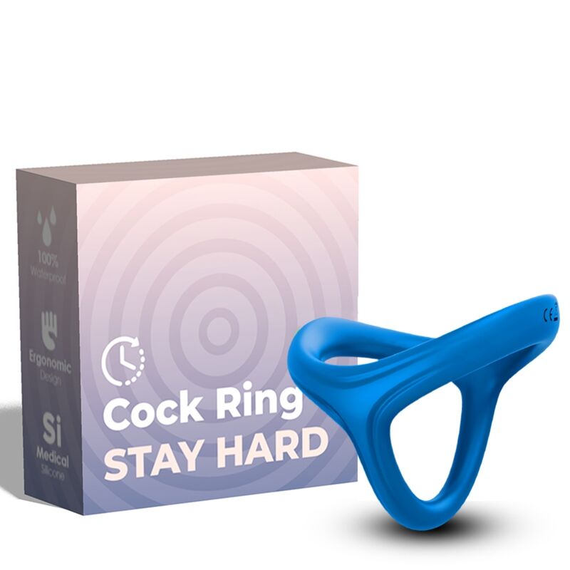 Armony Tresor Anello Triplo in Silicone Blu