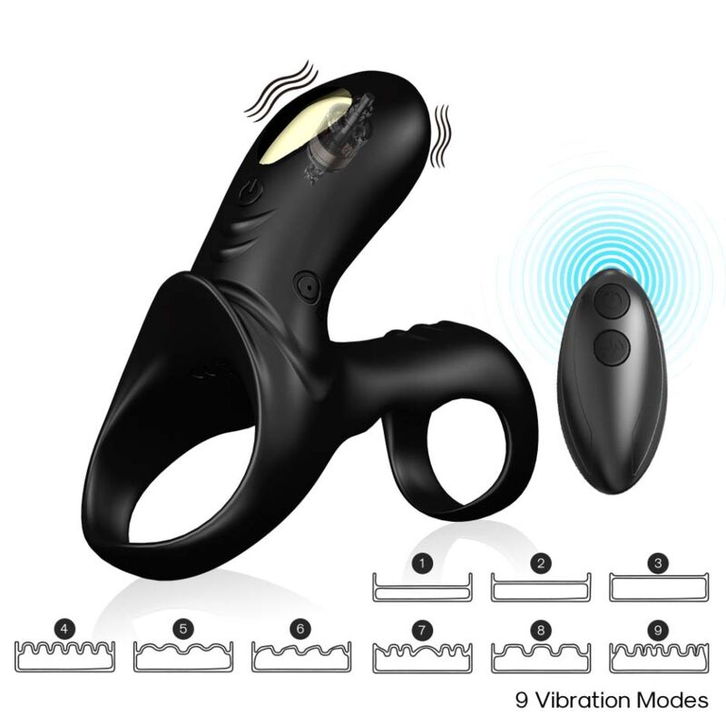 Armony Ranger Doppio Anello Vibrante di Coppia Nero