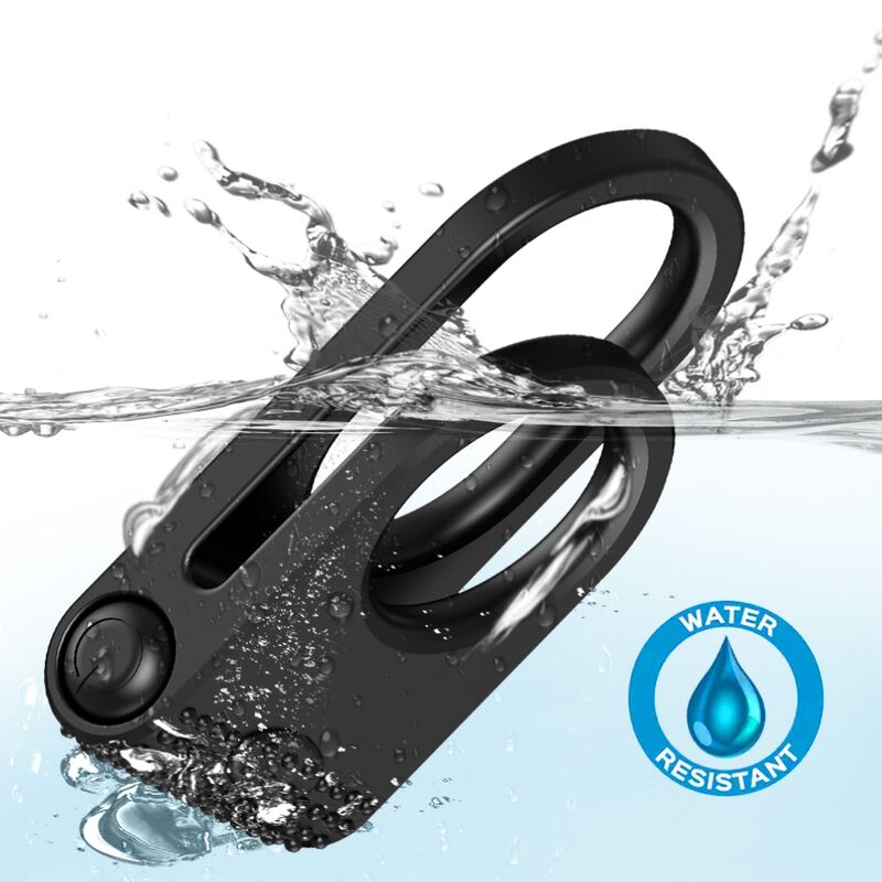 Armony Twins Doppio Anello con Bullet Vibrante Nero