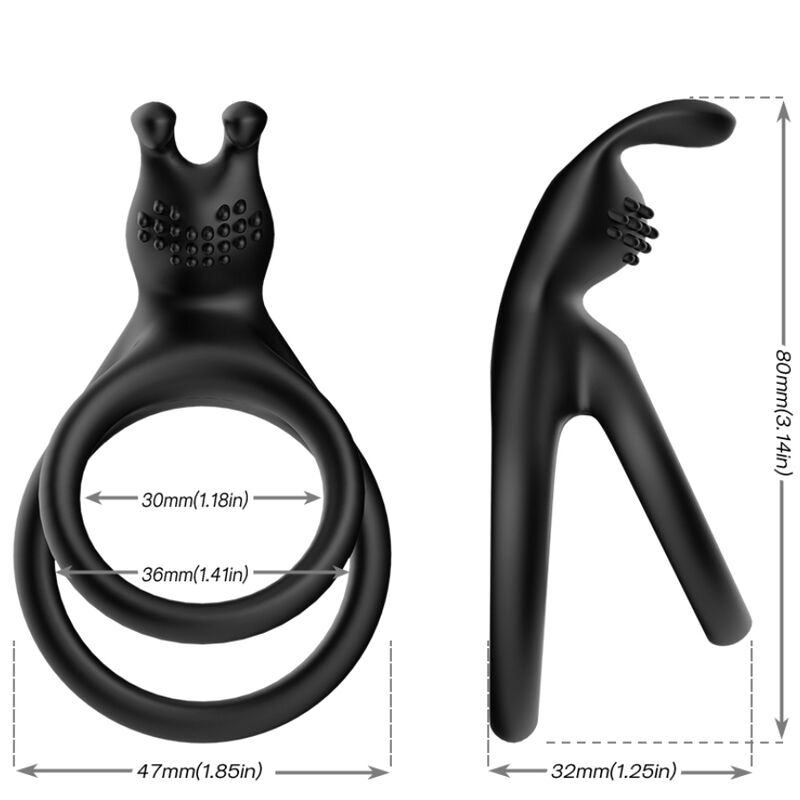 Armony Tensy Doppio Anello con Coniglietto Nero – immagine 3