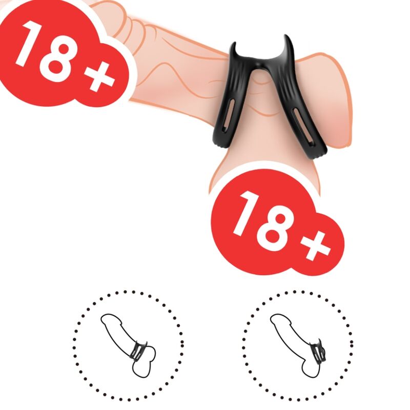 Armony Dualring Doppio Anello Elastico Nero – immagine 3