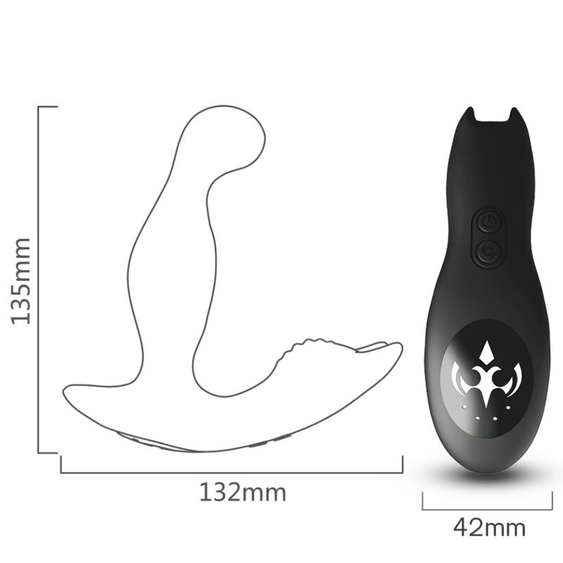 Armony Bat King Vibratore Prostatico Rotante con Telecomando Nero – immagine 3