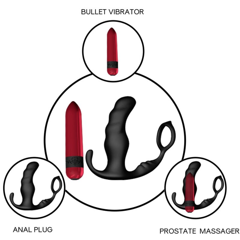Armony Knight Vibratore Prostatico con Anello e Telecomando Nero – immagine 3
