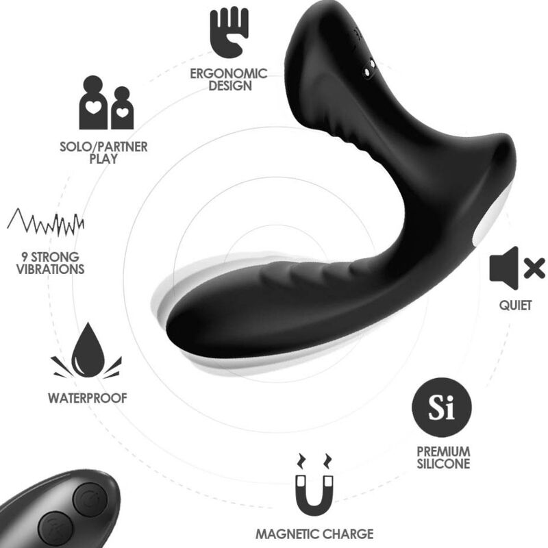 Armony Storm Plug Anale Vibrante Prostatico con Telecomando Nero