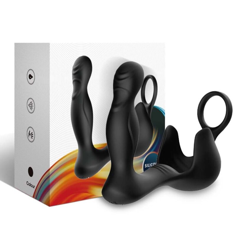 Armony Surround Vibratore Prostatico con Stimolatore Testicoli e Anello Nero – immagine 3