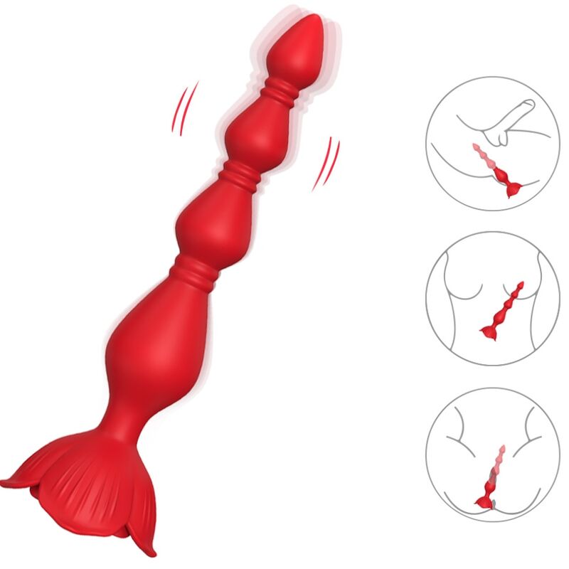 Armony Pagoda Plug Anale Vibrante a Livelli Rosso – immagine 2