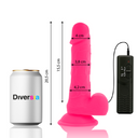Diversia Dildo Vibrante Flessibile Rosa 20,5 cm con Ventosa – immagine 2
