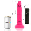 Diversia Dildo Vibrante Flessibile Rosa 23 cm con Ventosa – immagine 2