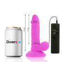 Diversia Dildo Vibrante Flessibile Viola 17 cm con Ventosa – immagine 2