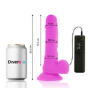 Diversia Dildo Vibrante Flessibile Viola 20,5 cm con Ventosa – immagine 2